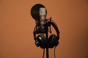 audiobook recording studio headstand