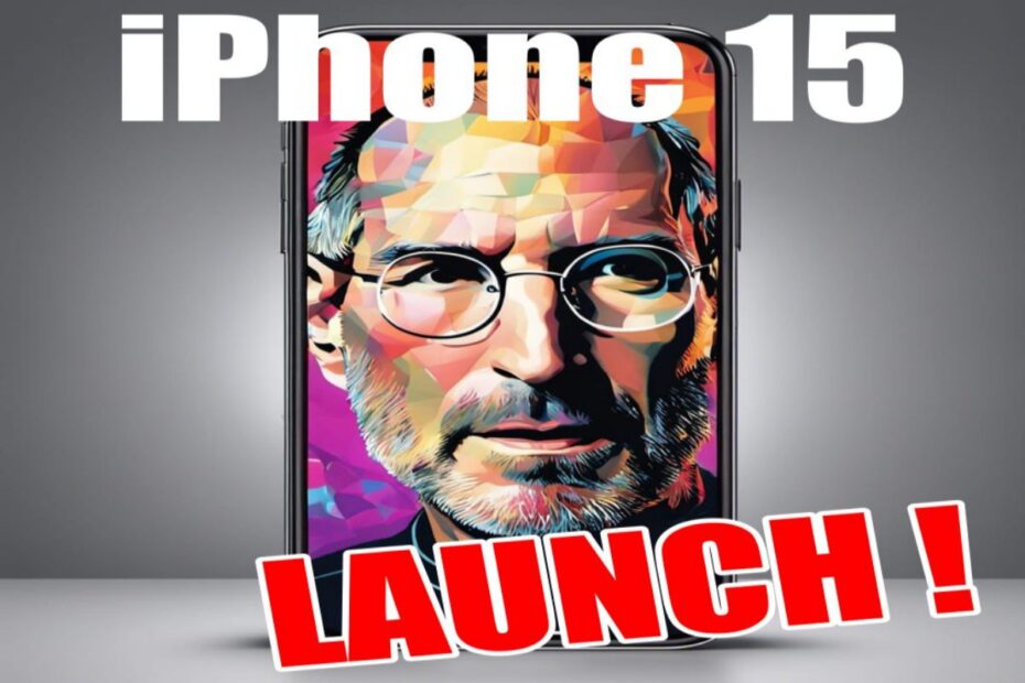 best iPhone audiobook apps - Ai generated image of Steve Jobs face on iPhone screen
