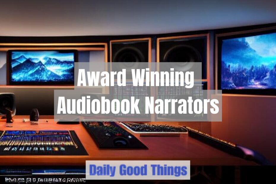 award winning audiobook narrators ai image of recording studio