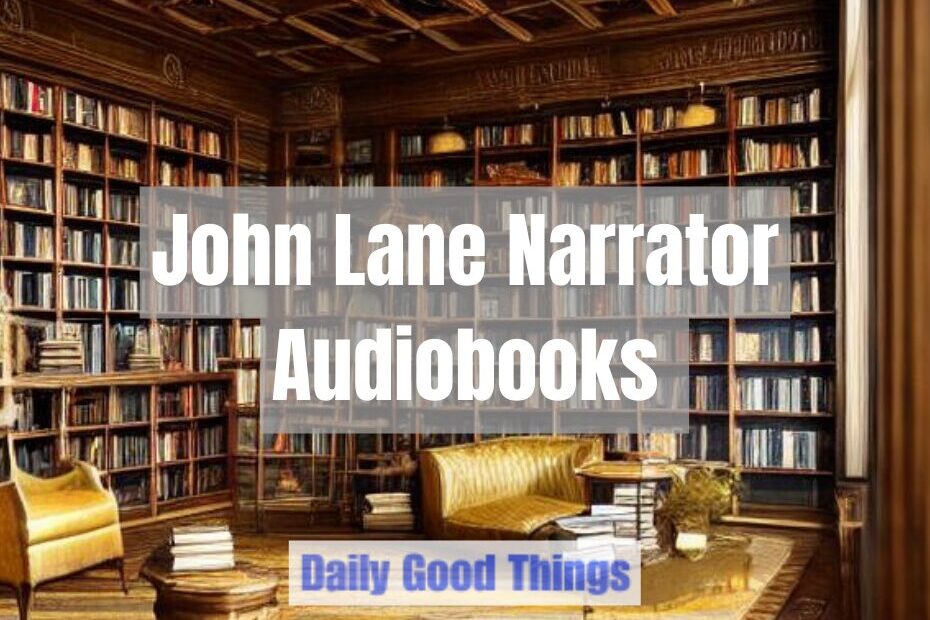 Main image for John Lane narrator audiobooks, created by NightCafe Creator AI (library seating area with books)